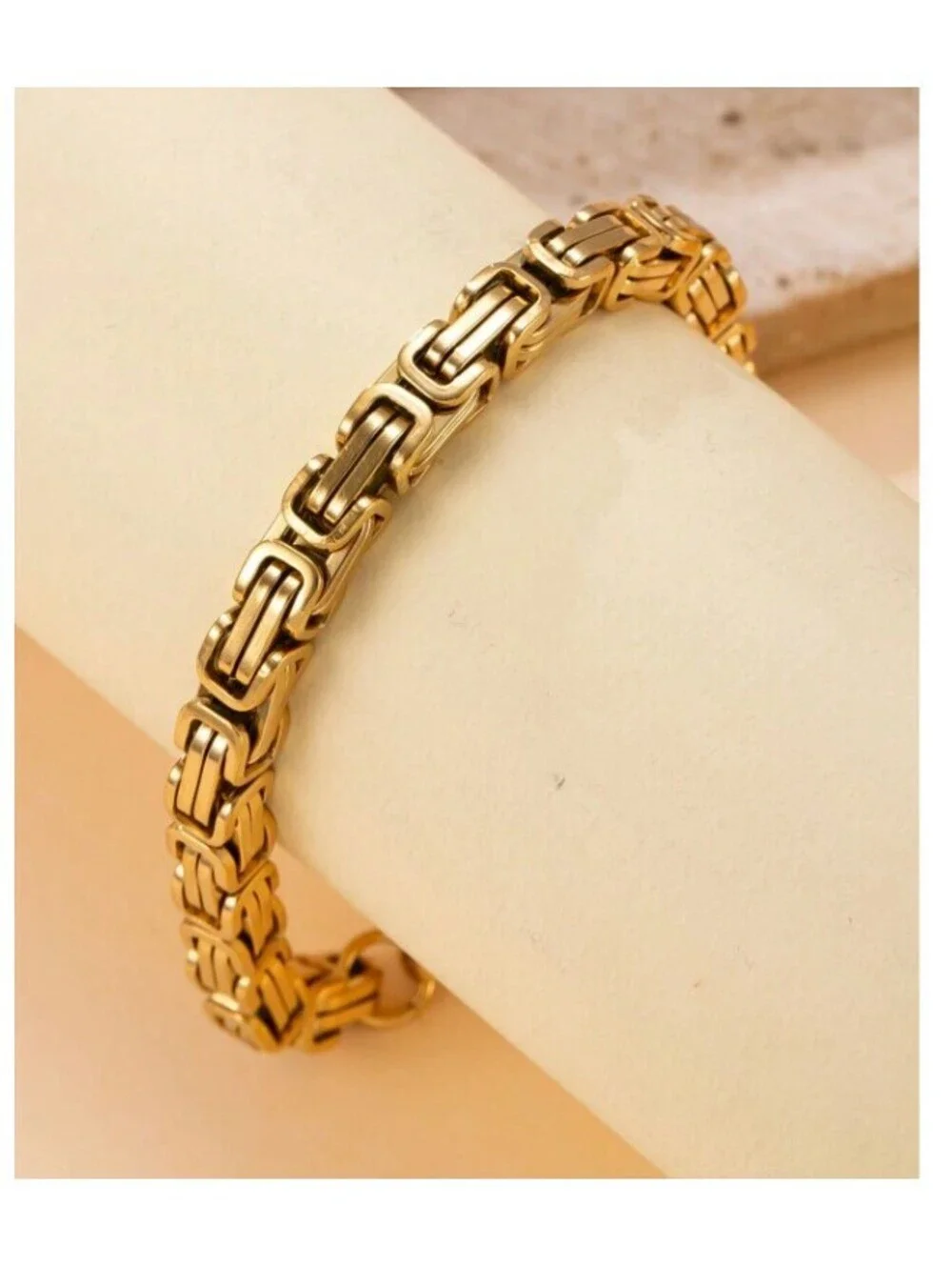 Square byzantine - Bracelet - Gold - 8